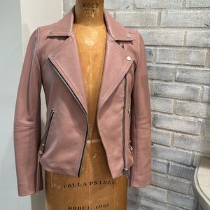 All Saints Dalby lamb leather jacket size 4